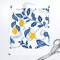 Botanical Citrus Lemon White Blue Whimsical Custom Printed Fabric by Spoonflower Various Fabrics by the Yard or Fat Quarter